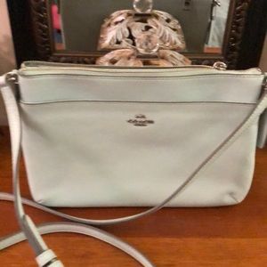 Baby blue Coach crossbody purse